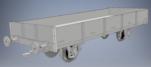 3D model nákladného vozňa Np