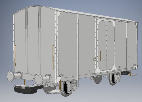 3D model nákladného vozňa Z pre záhradnú železnicu