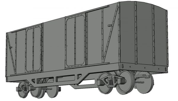 3D model nákladného vozňa GG pre záhradnú železnicu